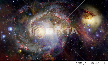 Awesome spiral galaxy in space. Elements furnished Awesome spiral galaxy in space. Elements furnished 38364384