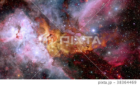 Fiery explosion in space. Elements of this image 38364469