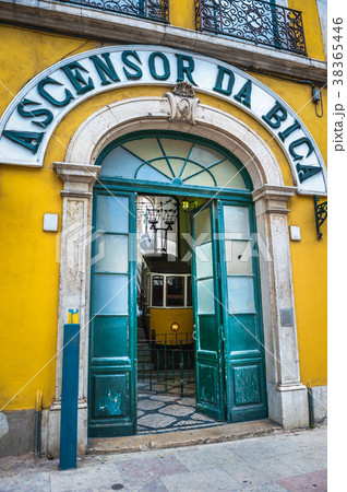 Bica Funicular entrance, Lisbon, Portugal 38365446