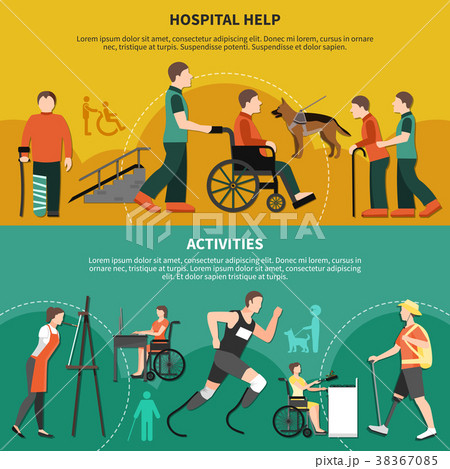 Disabled Person Banner Set 38367085
