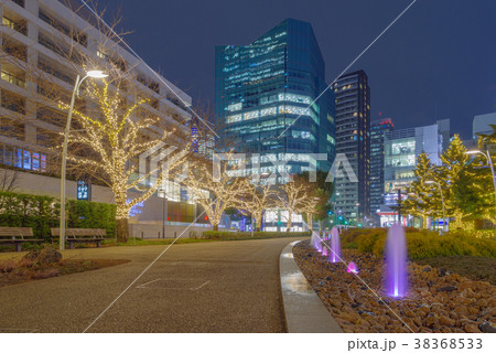 東京の都市夜景　東京ミッドタウンのイルミネーション 38368533