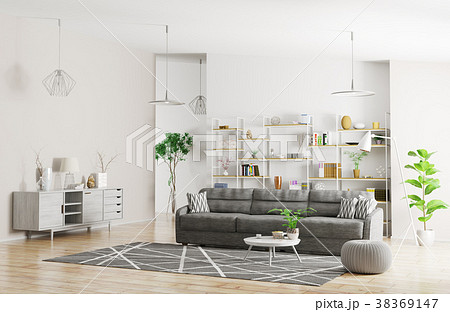Interior of modern apartment 3d rendering 38369147