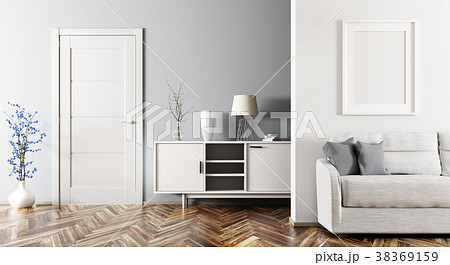 Modern living room interior 3d rendering Modern living room interior 3d rendering 38369159