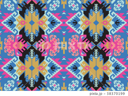 Tribal turkish seamless pattern in bohemian style Tribal turkish seamless pattern in bohemian style 38370199