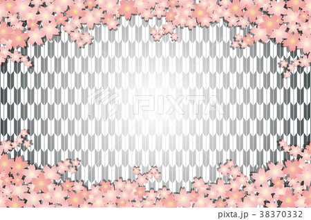 背景素材壁紙,桜の花,春,入学,卒業,年賀状,はがきテンプレート,正月,和風,成人式,矢羽根,矢絣柄 38370332