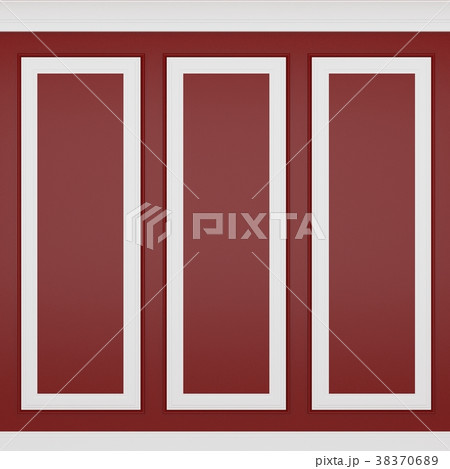 decoration classic red wall ,3d render 38370689