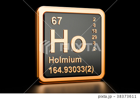 Holmium Ho chemical element. 3D rendering 38373611