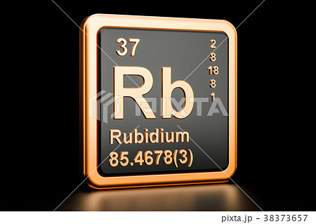 Rubidium Rb chemical element. 3D rendering Rubidium Rb chemical element. 3D rendering 38373657