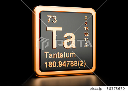 Tantalum Ta chemical element. 3D rendering 38373670