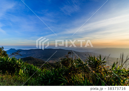 sunrise view of landscape at Tropical Mountain sunrise view of landscape at Tropical Mountain 38373716