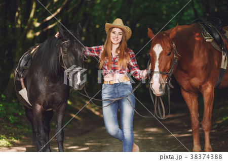 girl with horse girl with horse 38374388