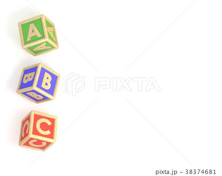 ABC list. Letter blocks A, B and C isolated 38374681