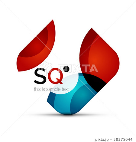 Vector square geometric abstract business emblem Vector square geometric abstract business emblem 38375044