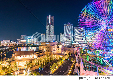 《神奈川県》横浜みなとみらい・全館ライトアップ夜景 《神奈川県》横浜みなとみらい・全館ライトアップ夜景 38377426