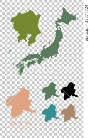 日本地図_都道府県_群馬 38377724