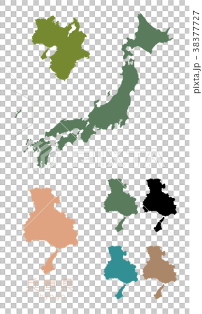 日本地図_都道府県_兵庫 38377727