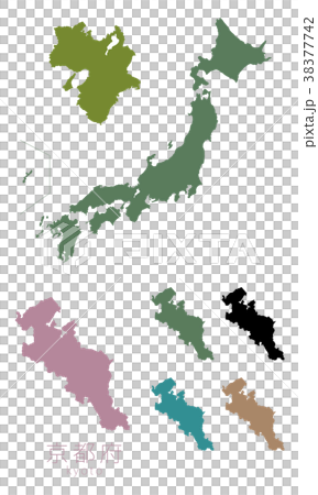 日本地図_都道府県_京都 38377742