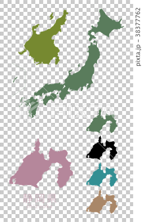 日本地図_都道府県_静岡 日本地図_都道府県_静岡 38377762