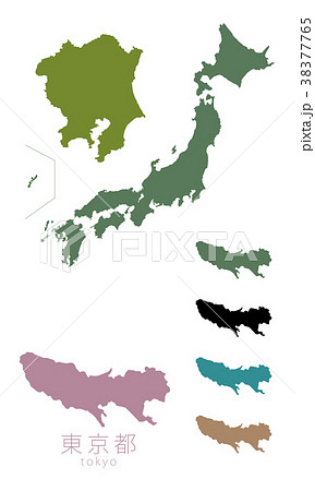 日本地図_都道府県_東京 38377765