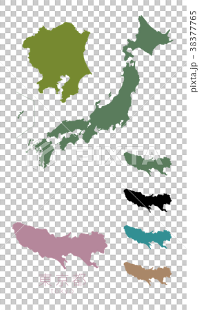 日本地図_都道府県_東京 38377765