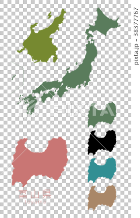 日本地図_都道府県_富山 日本地図_都道府県_富山 38377767