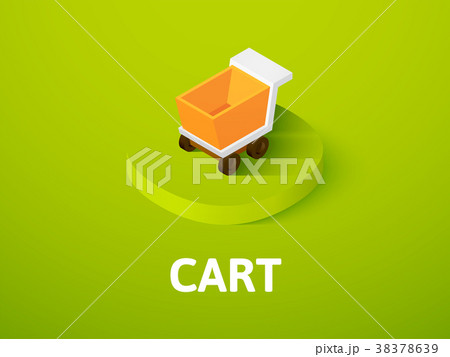 Cart isometric icon, isolated on color background 38378639