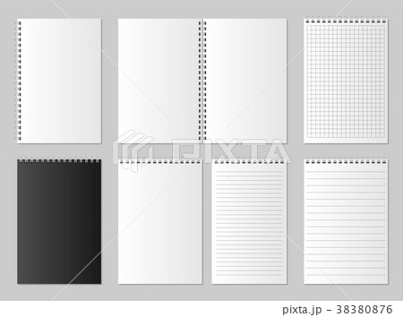 Realistic blank open and closed organizer 38380876