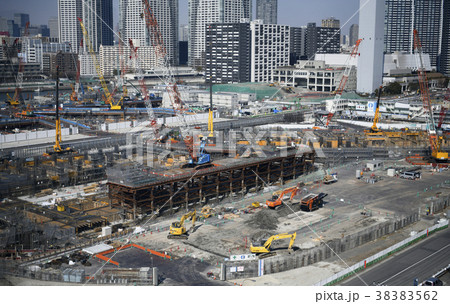 日本の東京都市景観「骨組みなどが姿を現した選手村などを望む」関連写真検索キーワードは、五輪村関連写真 日本の東京都市景観「骨組みなどが姿を現した選手村などを望む」関連写真検索キーワードは、五輪村関連写真 38383562