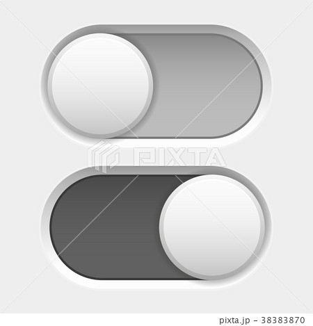 Toggle switch interface buttons. Gray elements Toggle switch interface buttons. Gray elements 38383870