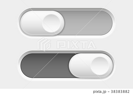 Toggle switch interface buttons. Gray elements 38383882