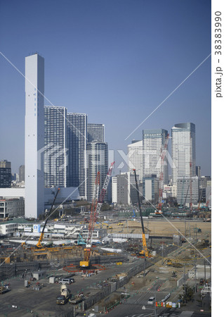 日本の東京都市景観「骨組みなどが姿を現した選手村などを望む」関連写真検索キーワードは、五輪村関連写真 日本の東京都市景観「骨組みなどが姿を現した選手村などを望む」関連写真検索キーワードは、五輪村関連写真 38383990