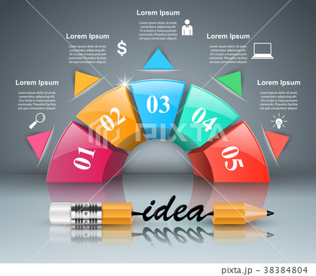 Pencil, idea, education icon. Business infographic 38384804