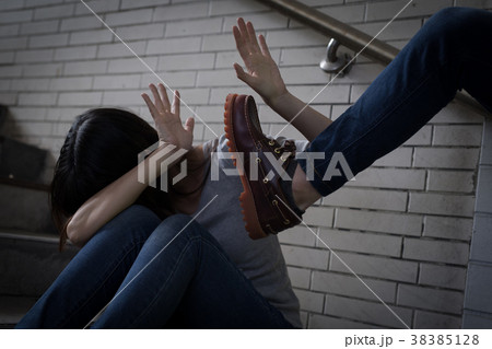 woman with bullying concept 38385128