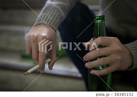 depressed man sit in underground depressed man sit in underground 38385152