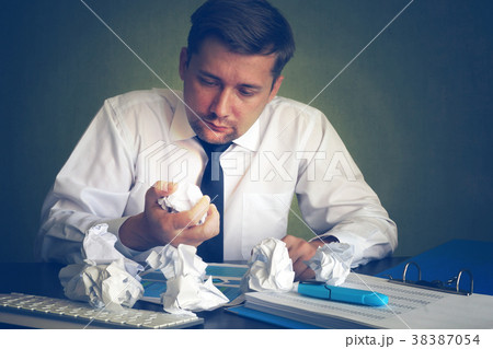 Businessman with stress. 38387054