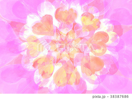 ハートのモチーフのイメージ(パステル調)ピンク ハートのモチーフのイメージ(パステル調)ピンク 38387686