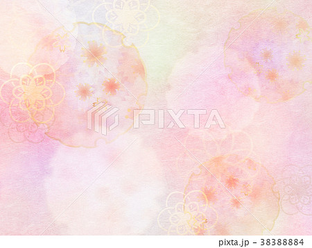 背景-桜-和紙-春 38388884