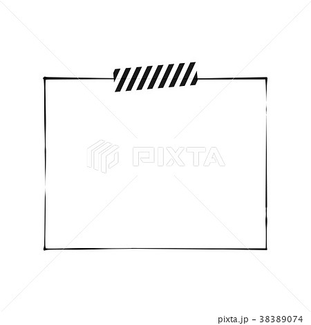 紙とマスキングテープ 横長のイラスト素材 38389074 Pixta