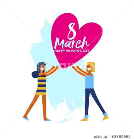 Happy Womens Day friendship love greeting card 38389966