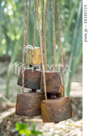 Cowbell made form wood in Thailand Cowbell made form wood in Thailand 38390724