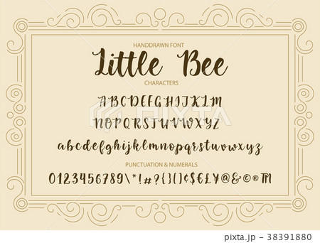 Modern calligraphic font. Brush painted letters. 38391880