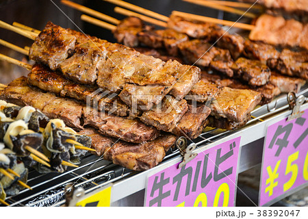 牛カルビ串 38392047
