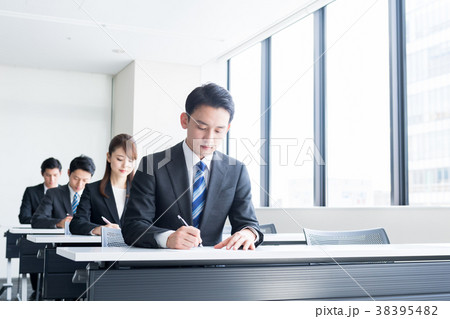 ビジネスマン、講習会、テスト 38395482