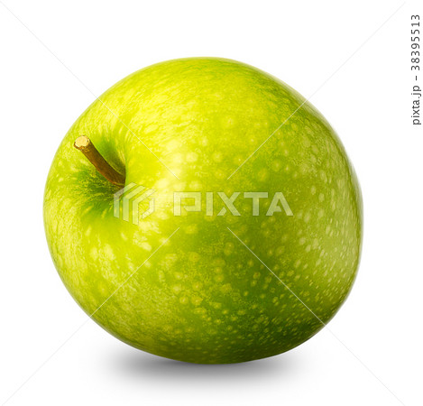 Single green apple on white background Single green apple on white background 38395513