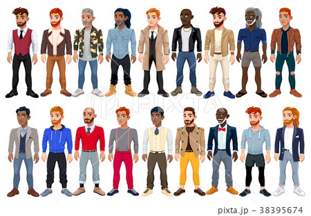 Varied male fashion avatar Varied male fashion avatar 38395674