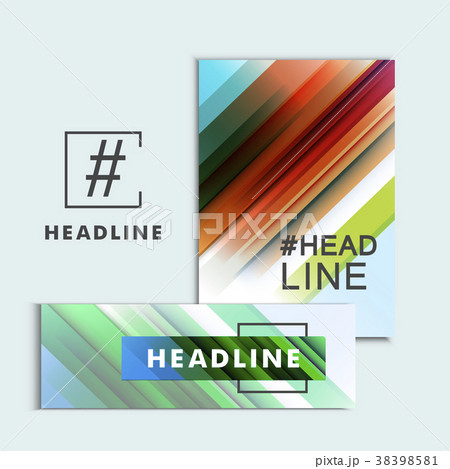 Abstract color lines to design covers, books 38398581
