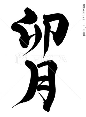 筆文字 卯月 4月 イラスト のイラスト素材 [38399480] - PIXTA