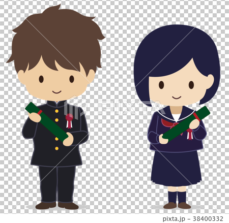 可愛い学生　セーラー服　卒業 38400332