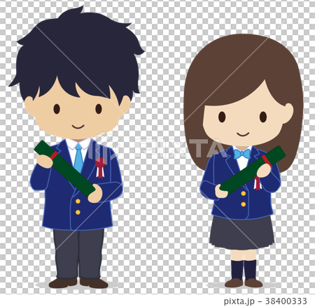 可愛い学生　ブレザー　卒業 38400333