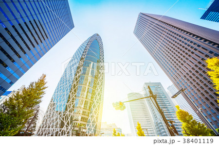 city skyline in Shinjuku, Tokyo, Japan 38401119